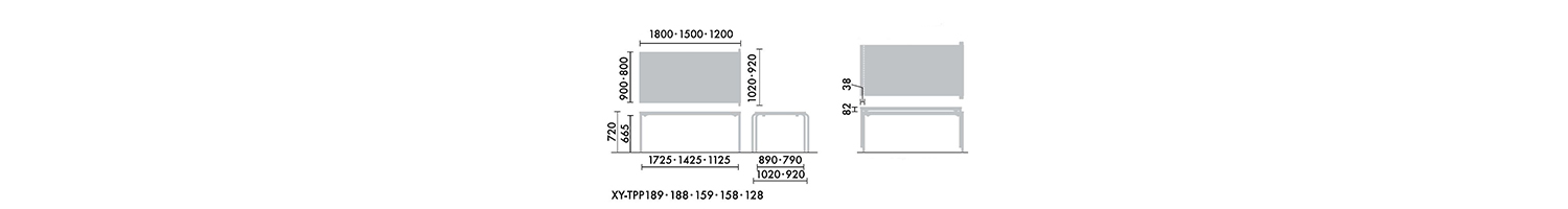 休闲协作家具 days office dimension-row_1-3